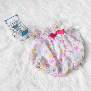 Bon Bebe Baby Girl Bubble Romper 0-3 Mo